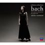 "johann sebastian bach, the sonatas and partitas for violin solo, akiko suwanai." Eine Frau in schwarzem Kleid steht im Schatten.