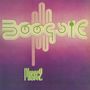 Text: "Boogie" in Retro-Schrift, darunter "Phase 2". Hintergrund mit Farbverlauf von Lila zu Rosa.