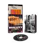 Titel: BULLITT. Oben: Steve McQueen als 'Bullitt'. 4K UHD-Verpackung, Buch mit Schwarzweißfoto, Disc zeigt Geschwindigkeitstacho.