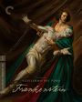 Aufschrift: "A film by Guillermo del Toro, Frankenstein." Illustration: Eine Figur hält eine andere, ketteumwundene.