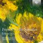 "French Cello Sonatas, Lekeu | Volume 5. Marina Tarasova cello, Ivan Sokolov piano." Illustration von abstraktem Sonnenblumenmotiv in Gelbtönen.