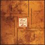 Text: "Coil Gold is the Metal". Hintergrund mit goldener und brauner Textur und geometrischen Linien.
