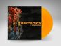 "haerdrock by haerdsmaelta" steht auf einem Albumcover. Links buntes abstraktes Gemälde, rechts orangefarbene Schallplatte.