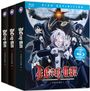 Text: "D.Gray-man", "VOLUME 1", "ERSTMALS auf Blu-ray Disc", "VOLUME 2", "VOLUME 3". Anime-Charaktere mit einem Roboter im Hintergrund.