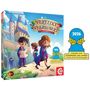 „Verflixt und verzaubert“, „Dem unsichtbaren Dieb auf der Spur“, „nominiert zum Kinderspiel des Jahres 2026“. Drei Kinder im magischen Setting.