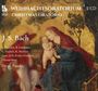 "Weihnachtsoratorium" und "Christmas Oratorio" stehen oben. J.S. Bach und andere Künstlernamen sind darunter. Illustration: Maria mit Kind.