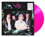 "The Electric Chairs" oben, vier Personen in Lederjacken auf einem Albumcover mit pinker Vinyl-Schallplatte rechts.
