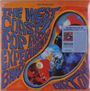 Text: "The West Coast Pop Art Experimental Band Part One." 
Illustration mit psychedelischen Mustern in Orange und Blau.