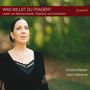 "Was willst du fragen? Lieder von Mandyczewski, Pejačević und Schumann. Christina Baader, Ingrid Marsoner." Eine Frau steht draußen.