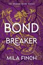 Text: "Mila Finch, Bond Breaker, Spring 2027". Gelber Hintergrund mit mystischen Symbolen.