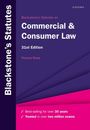 Francis Rose: Blackstone's Statutes on Commercial & Consumer Law, Buch