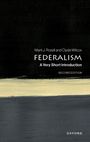 "Federalism: A Very Short Introduction" von Mark J. Rozell, Clyde Wilcox. Zweite Ausgabe. Schwarze abstrakte Malerei.