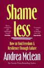 "COVER TO BE REVEALED. SHAMELESS. ANDREA MCLEAN. Logo: DK [RED]. Schwarzer Text auf weißem Hintergrund, roter Rand."