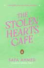 Der Text lautet: "A delightful new cosy fantasy romance. THE STOLEN HEARTS CAFE, SAFA AHMED, COMING SPRING 2027." Ein Penguin-Logo.