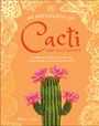 „An Anthology of Cacti and Succulents“ mit Bild eines Kaktus mit rosa Blüten auf orangefarbenem Hintergrund.