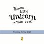„There’s a Little Unicorn in Your Book, Coming Spring 2027.“ Darunter ein kleines Pinguin-Logo auf weißem Hintergrund.