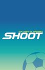 Text: "THE VOICE OF FOOTBALL SHOOT". Logo mit blauem Hintergrund und Fußball in der Ecke unten rechts.