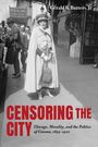 „Gerald R. Butters, Jr.“; „CENSORING THE CITY“, „Chicago, Morality, and the Politics of Cinema, 1895-1920“. Eine Frau im altmodischen Mantel.