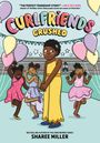 "Curlfriends Crushed" steht oben, darunter fröhliche Mädchen in bunten Kleidern mit Luftballons in der Hand.
