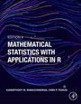 "Mathematical Statistics with Applications in R, Edition 4" von Kandethody M. Ramachandran, Chris P. Tsokos. Abstrakte Liniengrafik.