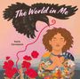 „The World in Me“ in großen Buchstaben, darunter ein großer schwarzer Vogel, Blumen und eine Person mit geschlossenen Augen.
