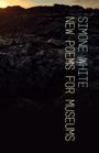 SIMONE WHITE NEW POEMS FOR MUSEUMS. Dunkles, felsiges Landschaftspanorama mit Sonnenuntergang.
