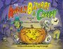 Titel: "The Awfully Bizarre & Creepy Book of Halloween". Illustrationen mit grinsendem Kürbis, Hexe, Skelett, Geistern und Fledermaus.