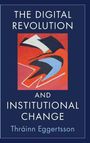 "The Digital Revolution and Institutional Change, Thráinn Eggertsson" steht auf einem blauen Cover mit abstrakter Kunst.