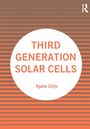 "Third Generation Solar Cells", Autorenname: Agata Zdyb. Illustration mit orangen Linien, weißem Kreis.