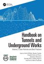 „Handbook on Tunnels and Underground Works", blaues Cover, weiße Linien für Berge. Logos von CRC Press und Società Italiana Gallerie.