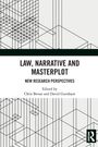 "LAW, NARRATIVE AND MASTERPLOT" steht in großen Buchstaben. Geometrische Linienmuster. Oben links ist ein Logo.