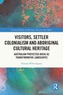 Text: "Visitors, Settler Colonialism and Aboriginal Cultural Heritage: Australian Protected Areas as Transformative Landscapes" von Vanessa Whittington. Farbige, marmorierte Abstraktionen im Hintergrund.