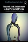 "Trauma and Attachment in the Perinatal Period". Abstrakte Figuren in Blau- und Lilatönen mit Vögeln daneben und darauf.