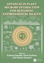 „ADVANCES IN PLANT-MICROBE INTERACTION FOR RESTORING ENVIRONMENTAL HEALTH“. Illustrationen: Bäume, Hütten, Tänzer.