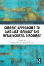 "Current Approaches to Language Ideology and Metalinguistic Discourse" steht groß auf einem türkis-gelben Muster.
