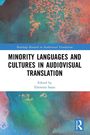 Titel: „MINORITY LANGUAGES AND CULTURES IN AUDIOVISUAL TRANSLATION“. Herausgegeben von Eleonora Sasso. Farbenfrohes, abstraktes Muster.