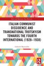 "ITALIAN COMMUNIST DISSIDENCE AND TRANSNATIONAL TROTSKYISM TOWARDS THE FOURTH INTERNATIONAL (1928–1938)" steht in der Mitte. Oben geometrisches Muster in Rot, Blau, Gelb.