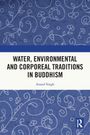 "Water, Environmental and Corporeal Traditions in Buddhism" von Anand Singh. Hintergrund mit blauem Muster.