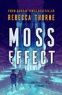 Text: "Cover to be revealed. Rebecca Thorne. Moss Effect. Coming May 2027." Roter Hintergrund, kleines Tor-Logo.