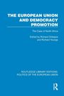 Text: "The European Union and Democracy Promotion: The Case of North Africa". Blaues Cover mit Routledge-Logo.