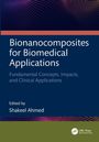 Buchtitel: "Bionanocomposites for Biomedical Applications". Farben: Dunkelblau mit Punkten in pink und orange.