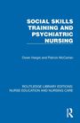 Buchcover: "SOCIAL SKILLS TRAINING AND PSYCHIATRIC NURSING" von Owen Hargie und Patrick McCartan, blaues Design.