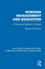 "NURSING MANAGEMENT AND EDUCATION", "A Conceptual Approach to Change", Michael P. Bowman auf blauem Hintergrund.