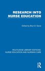 "RESEARCH INTO NURSE EDUCATION" in Weiß, blauer Hintergrund, "Edited by Bryn D. Davis", Routledge-Logo unten rechts.