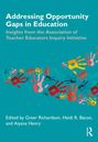 Titel: "Addressing Opportunity Gaps in Education". Bunte Handabdrücke auf blauem Hintergrund.