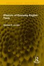„Rhetoric of Everyday English Texts“, „Michael P. Jordan“, Muster aus ovalen Formen in Gelbtönen, „Routledge Revivals“-Logo.
