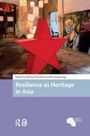 Text: "Resilience as Heritage in Asia", "Edited by Michael Herzfeld and Rita Padawangi". Großes rotes Stern-Objekt in urbaner Umgebung.