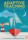 Texte: "Adaptive Teaching", "Challenge for Every Learner", "Cat Chowdhary and Morgan Whitfield". Illustration: Boot, Leuchtturm, Mond.