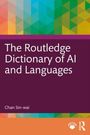 „The Routledge Dictionary of AI and Languages“, Chan Sin-wai. Bunte geometrische Muster oben und unten, Routledge-Logo.