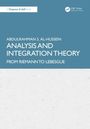 Text: Abdulrahman S. Al-Hussein, Analysis and Integration Theory: From Riemann to Lebesgue. Oben kleine Logos.